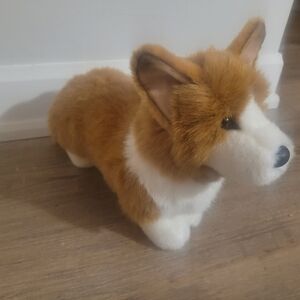 Brand New Douglas Plush Corgi Dog Stuffed Animal - White and Rust Brown